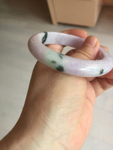 Load image into Gallery viewer, SOld! pleae don't order. Thanks. 55mm certified 100% natural type A sunny green/purple jadeite jade bangle BN86-8721