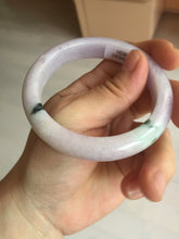 Load image into Gallery viewer, SOld! pleae don't order. Thanks. 55mm certified 100% natural type A sunny green/purple jadeite jade bangle BN86-8721