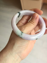Load image into Gallery viewer, SOld! pleae don't order. Thanks. 55mm certified 100% natural type A sunny green/purple jadeite jade bangle BN86-8721