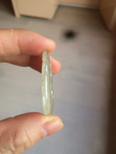Load image into Gallery viewer, 100% Natural type A dark green/light green/gray jadeite Jade RuYi(如意) pendant BF75