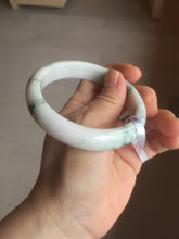 Load image into Gallery viewer, 59.4mm Certificated Type A 100% Natural White green red purple(FU LU SHOU) with green floating flowers Jadeite Jade bangle G110-9544