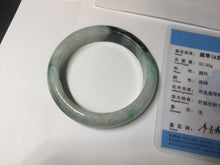 Load image into Gallery viewer, 53.9mm 100% natural Type A sunny green white purple jadeite jade bangle BN4-8233