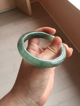 Load image into Gallery viewer, Shopify only. 54mm certified 100% natural Type A icy watery oliy dark green(油青) brown jadeite jade bangle BS103-4060