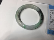 Load image into Gallery viewer, 53.9mm 100% natural Type A sunny green white purple jadeite jade bangle BN4-8233
