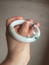 Load image into Gallery viewer, 59.4mm Certificated Type A 100% Natural White green red purple(FU LU SHOU) with green floating flowers Jadeite Jade bangle G110-9544