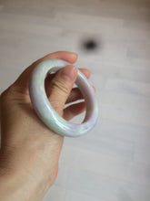 Load image into Gallery viewer, 53mm Certified 100% natural Type A olive green/white/purple jadeite jade bangle AZ2-0466
