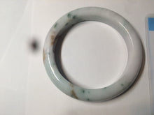 Load image into Gallery viewer, 62.7mm Certified Type A 100% Natural light green/white/brown/purple Jadeite Jade bangle AH84-0438