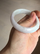 Load image into Gallery viewer, 50.5mm Certified Type A 100% Natural light purple/white oval shape Jadeite Jade bangle BK128-0257