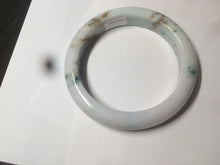 Load image into Gallery viewer, 62.7mm Certified Type A 100% Natural light green/white/brown/purple Jadeite Jade bangle AH84-0438