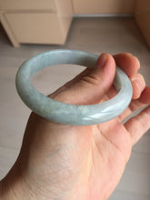 Load image into Gallery viewer, 54mm certified Type A 100% Natural light green white Jadeite Jade bangle BM67-0316
