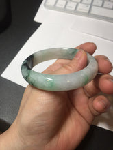 Load image into Gallery viewer, 53.9mm 100% natural Type A sunny green white purple jadeite jade bangle BN4-8233