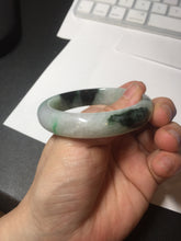 Load image into Gallery viewer, 53.9mm 100% natural Type A sunny green white purple jadeite jade bangle BN4-8233