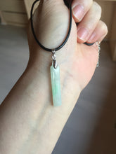 Load image into Gallery viewer, 100% natural type A jadeite jade icy watery green white purple black energy bar pendant group AX153