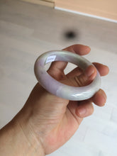 Load image into Gallery viewer, 53mm Certified 100% natural Type A olive green/white/purple jadeite jade bangle AZ2-0466
