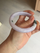 Load image into Gallery viewer, 55.5mm certified 100% natural type A sunny green/purple jadeite jade bangle BN88-8714