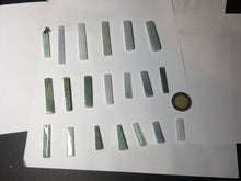 Load image into Gallery viewer, 100% natural type A jadeite jade icy watery green white purple black energy bar pendant group AX153