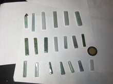 Load image into Gallery viewer, 100% natural type A jadeite jade icy watery green white purple black energy bar pendant group AX153