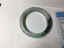 Load image into Gallery viewer, 53.9mm 100% natural Type A sunny green white purple jadeite jade bangle BN4-8233