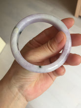 Load image into Gallery viewer, 55.5mm certified 100% natural type A sunny green/purple jadeite jade bangle BN88-8714