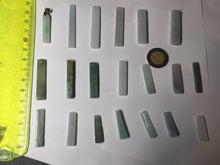 Load image into Gallery viewer, 100% natural type A jadeite jade icy watery green white purple black energy bar pendant group AX153