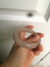 Load image into Gallery viewer, 56mm 100% natural light Pink/black/purple Quartzite (Shetaicui jade) 3D carved Bow knot bangle SY8