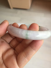 Load image into Gallery viewer, 56.2mm certified 100% natural type A sunny green/purple jadeite jade bangle BN120-8716