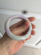 Load image into Gallery viewer, 53mm Certified 100% natural Type A olive green/white/purple jadeite jade bangle AZ2-0466