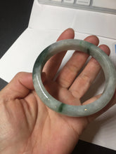 Load image into Gallery viewer, 57mm 100% natural Type A sunny green white purple jadeite jade bangle BN5-8234