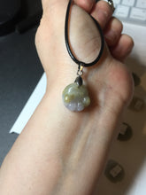 Load image into Gallery viewer, 100% Natural type A green brown doggy paw Jadeite Jade pendant AX154