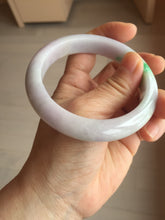 Load image into Gallery viewer, 58.5mm Certified type A 100% Natural sunny green/white/purple(春带彩) Jadeite bangle BS68-2531