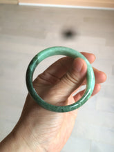Load image into Gallery viewer, 52.6mm certified 100% natural Type A apple green/dark green jadeite jade bangle H116-2848