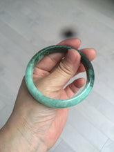 Load image into Gallery viewer, 52.6mm certified 100% natural Type A apple green/dark green jadeite jade bangle H116-2848