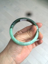 Load image into Gallery viewer, 52.6mm certified 100% natural Type A apple green/dark green jadeite jade bangle H116-2848