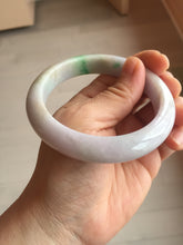 Load image into Gallery viewer, 58.5mm Certified type A 100% Natural sunny green/white/purple(春带彩) Jadeite bangle BS68-2531