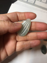 Load image into Gallery viewer, 100% Natural type A light green/gray candied dates Jadeite Jade pendant AX155