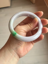 Load image into Gallery viewer, 58.5mm Certified type A 100% Natural sunny green/white/purple(春带彩) Jadeite bangle BS68-2531
