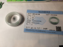 Load image into Gallery viewer, 41.1mm certified Type A 100% Natural sunny green white Jadeite Jade little kid bangle BG35-0099