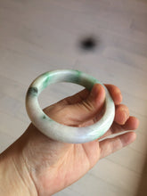 Load image into Gallery viewer, 57.6mm Certified 100% natural Type A sunny green/white/purple jadeite jade bangle AH87-4126