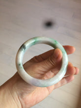 Load image into Gallery viewer, 57.6mm Certified 100% natural Type A sunny green/white/purple jadeite jade bangle AH87-4126