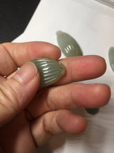 Load image into Gallery viewer, 100% Natural type A light green/gray candied dates Jadeite Jade pendant AX155