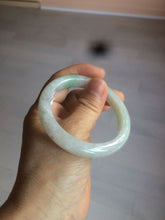 Load image into Gallery viewer, 52.5 mm Certified Type A 100% Natural sunny green/white Jadeite jade bangle m97-5059
