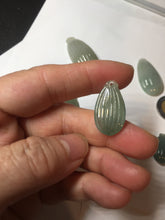 Load image into Gallery viewer, 100% Natural type A light green/gray candied dates Jadeite Jade pendant AX155