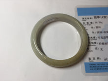 Load image into Gallery viewer, 52mm certified Type A 100% Natural yellow brown white Jadeite Jade bangle AU23-0242