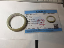 Load image into Gallery viewer, 52mm certified Type A 100% Natural yellow brown white Jadeite Jade bangle AU23-0242