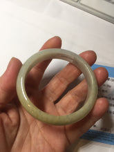 Load image into Gallery viewer, 52mm certified Type A 100% Natural yellow brown white Jadeite Jade bangle AU23-0242