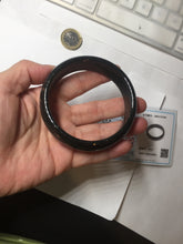 Load image into Gallery viewer, 60.3mm 100% Natural dark green/black meteorite Stellar Night sky nephrite bangle HN26-7598