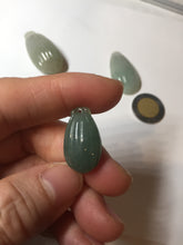 Load image into Gallery viewer, 100% Natural type A light green/gray candied dates Jadeite Jade pendant AX155