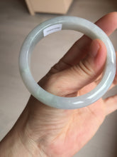 Load image into Gallery viewer, 55.6mm Certified type A 100% Natural light green/purple/white Jadeite bangle BK126-0252