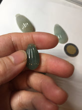 Load image into Gallery viewer, 100% Natural type A light green/gray candied dates Jadeite Jade pendant AX155