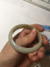 Load image into Gallery viewer, 52mm certified Type A 100% Natural yellow brown white Jadeite Jade bangle AU23-0242